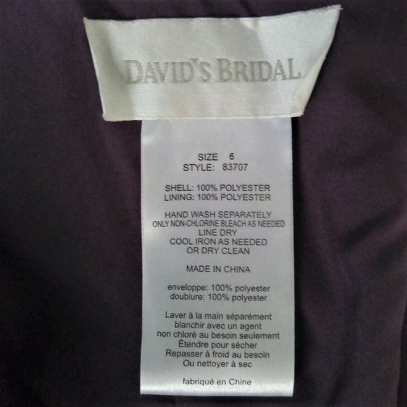 David's Bridal Dress (plum) - Picture 9 of 9